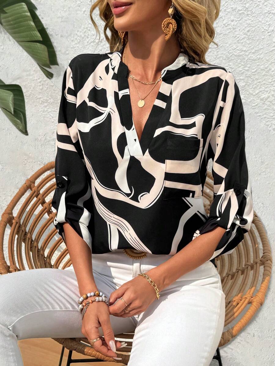 Emery™ | Elegante Blumenbluse