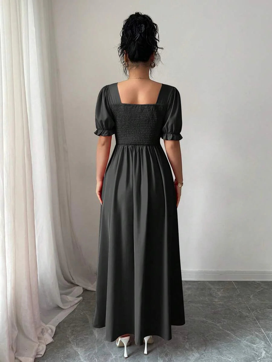 Feriza™ | Elegantes Kleid mit Quadrat-Ausschnitt