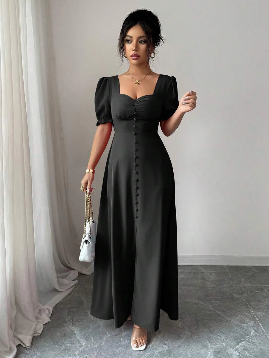 Feriza™ | Elegantes Kleid mit Quadrat-Ausschnitt