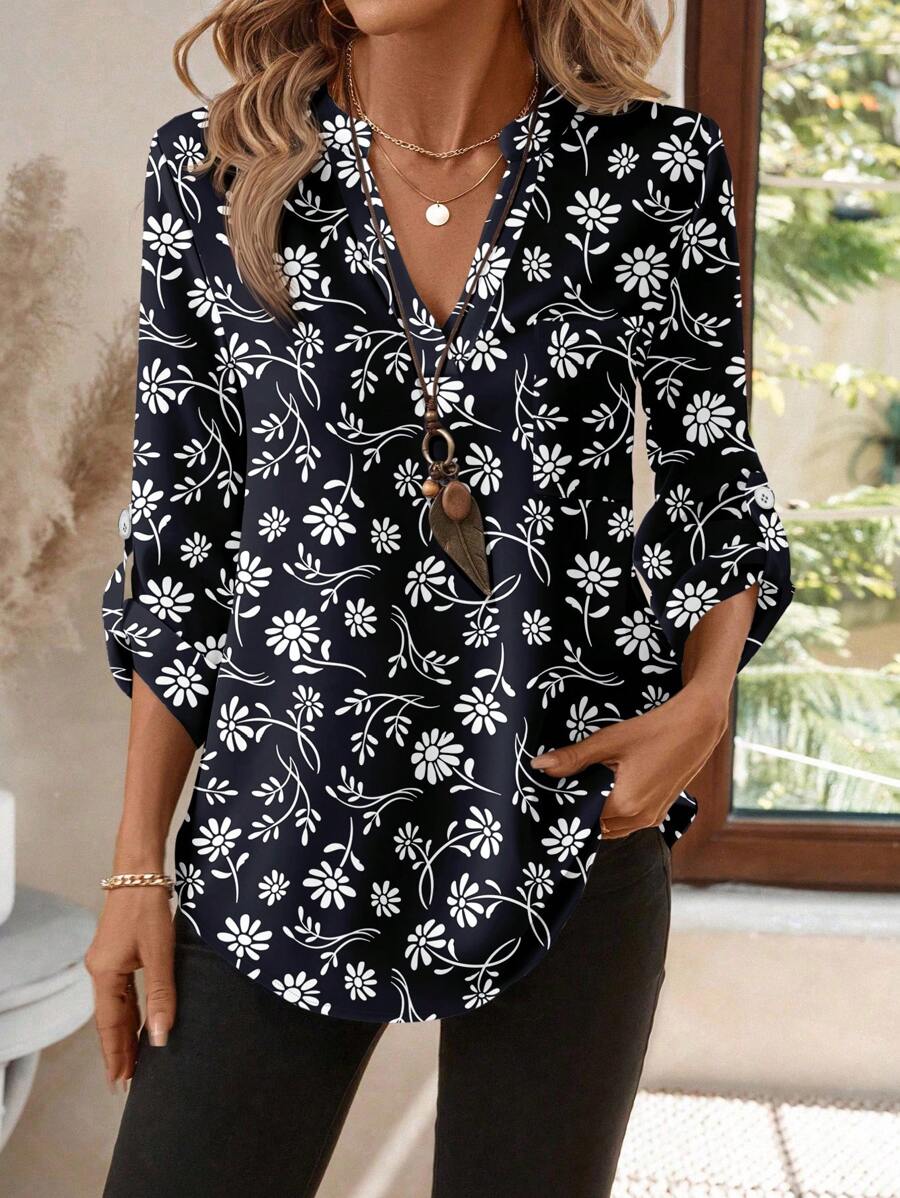 Emery™ | Elegante Blumenbluse