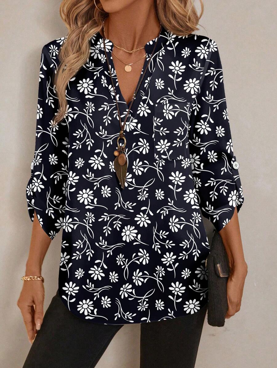 Emery™ | Elegante Blumenbluse