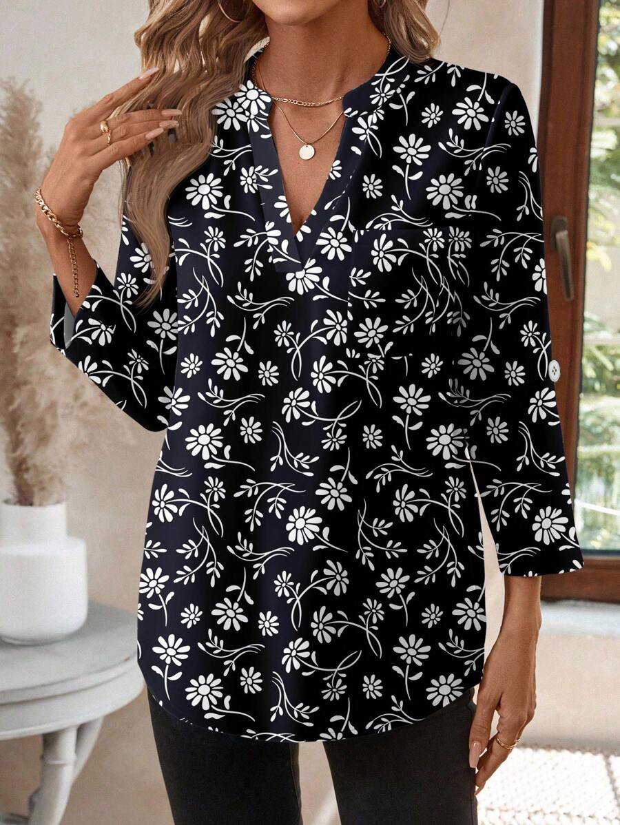 Emery™ | Elegante Blumenbluse
