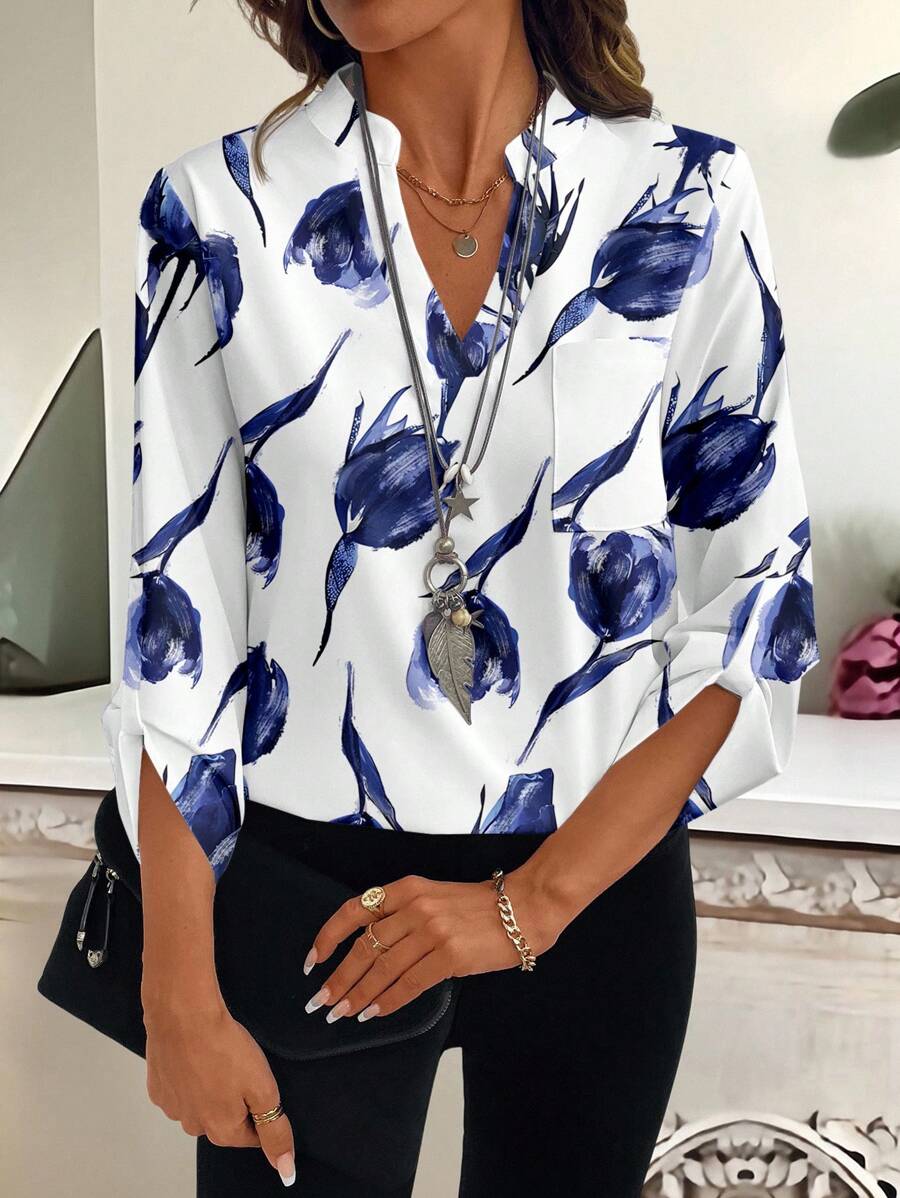Emery™ | Elegante Blumenbluse