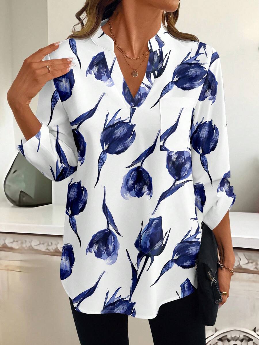 Emery™ | Elegante Blumenbluse