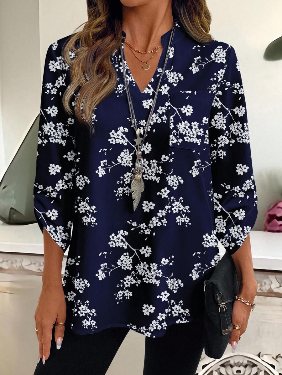 Emery™ | Elegante Blumenbluse