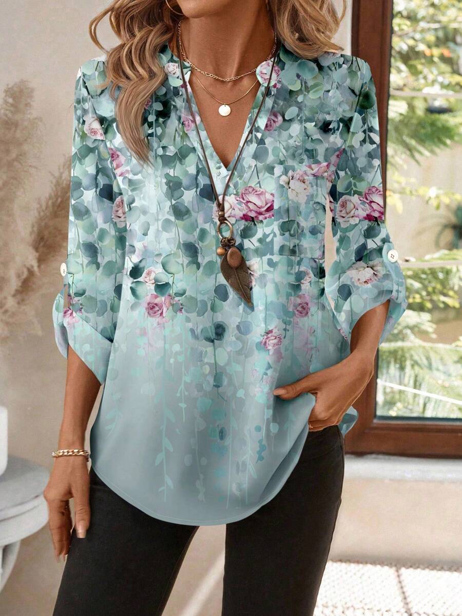 Emery™ | Elegante Blumenbluse
