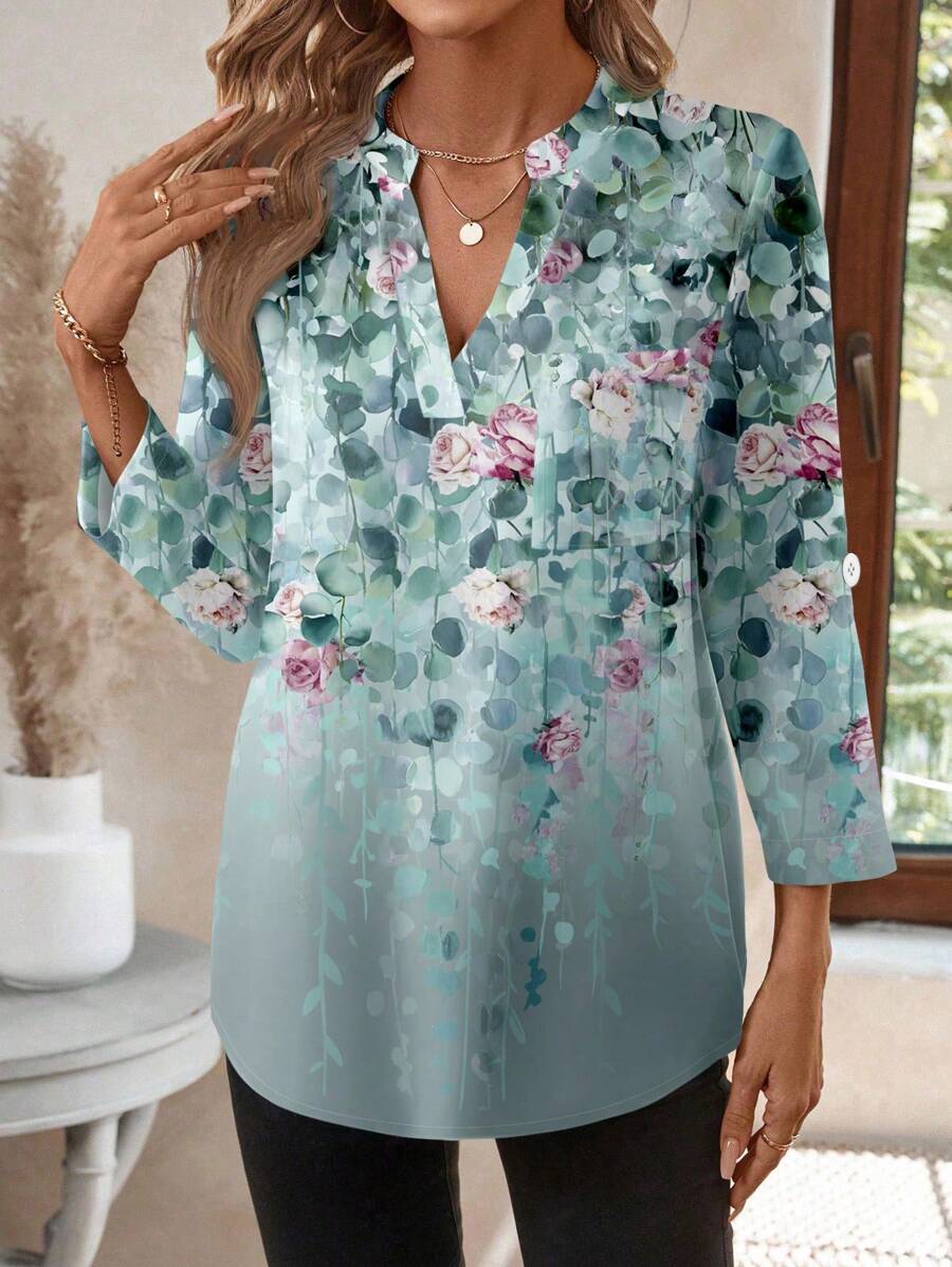Emery™ | Elegante Blumenbluse