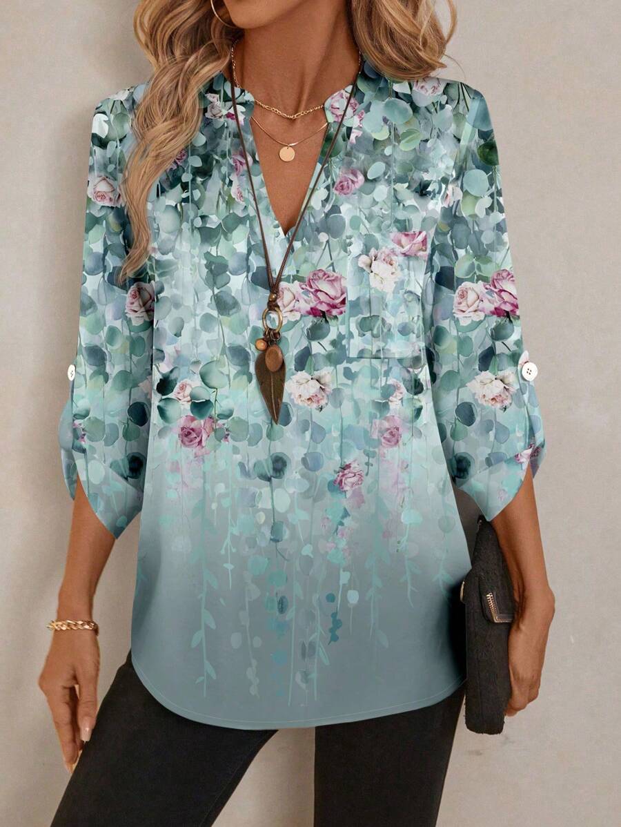 Emery™ | Elegante Blumenbluse