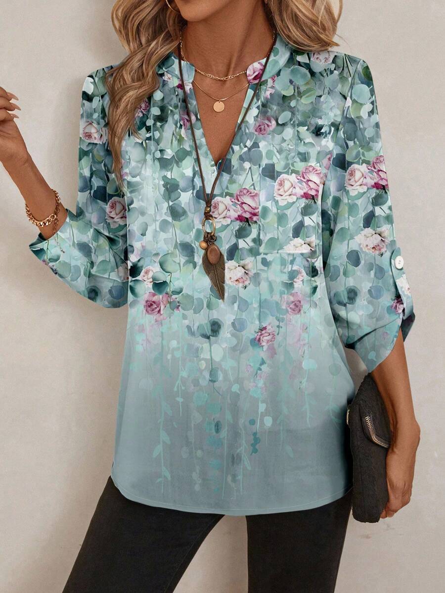 Emery™ | Elegante Blumenbluse