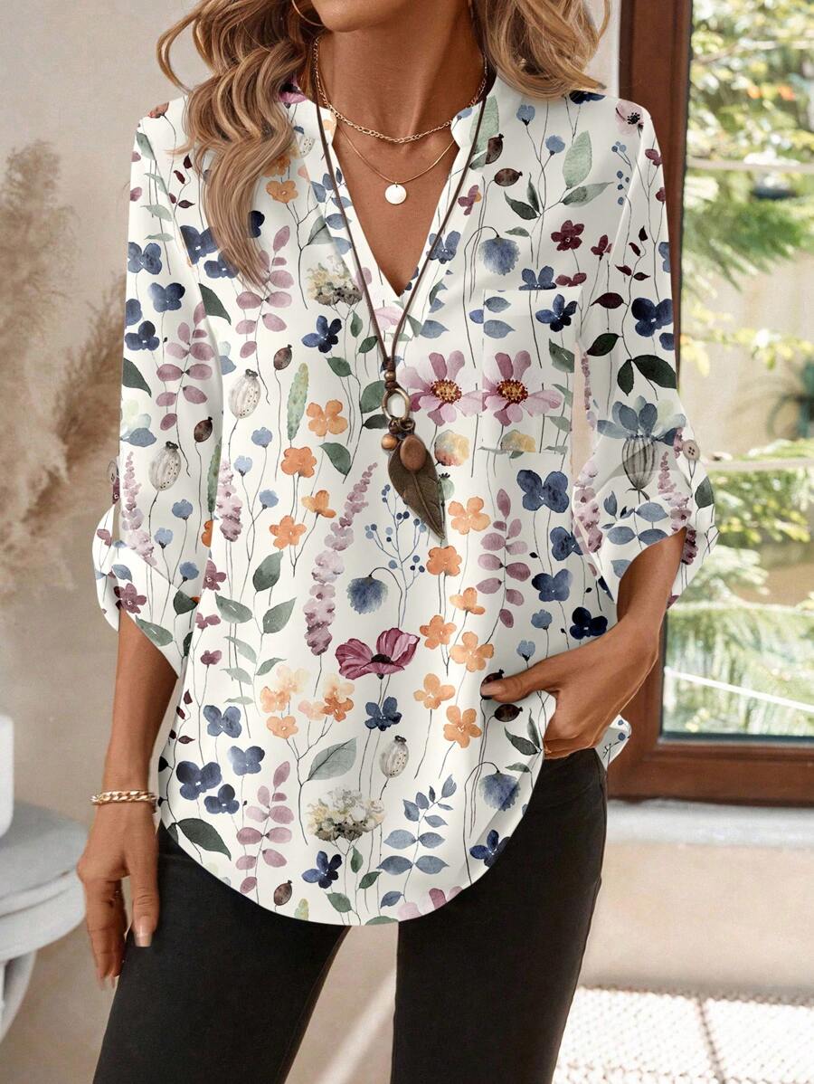 Emery™ | Elegante Blumenbluse