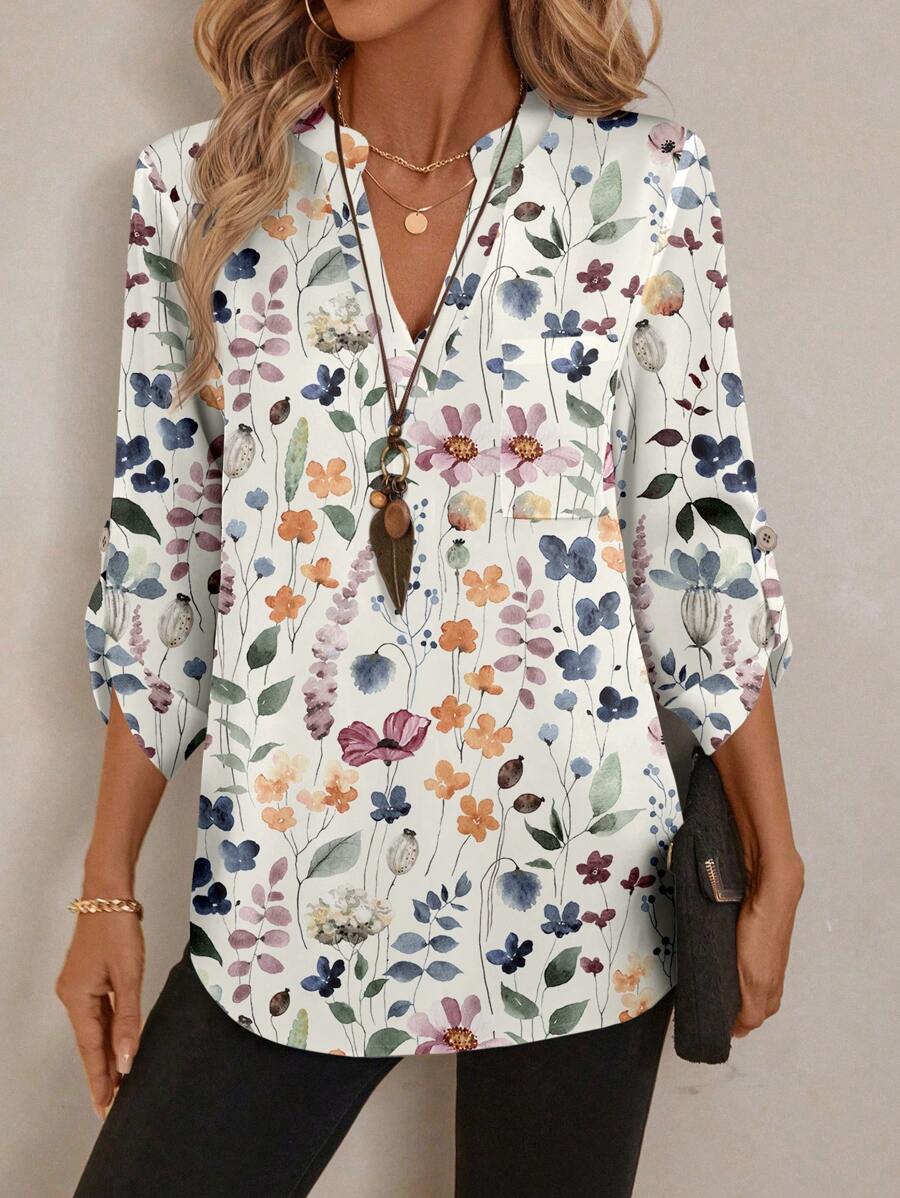 Emery™ | Elegante Blumenbluse