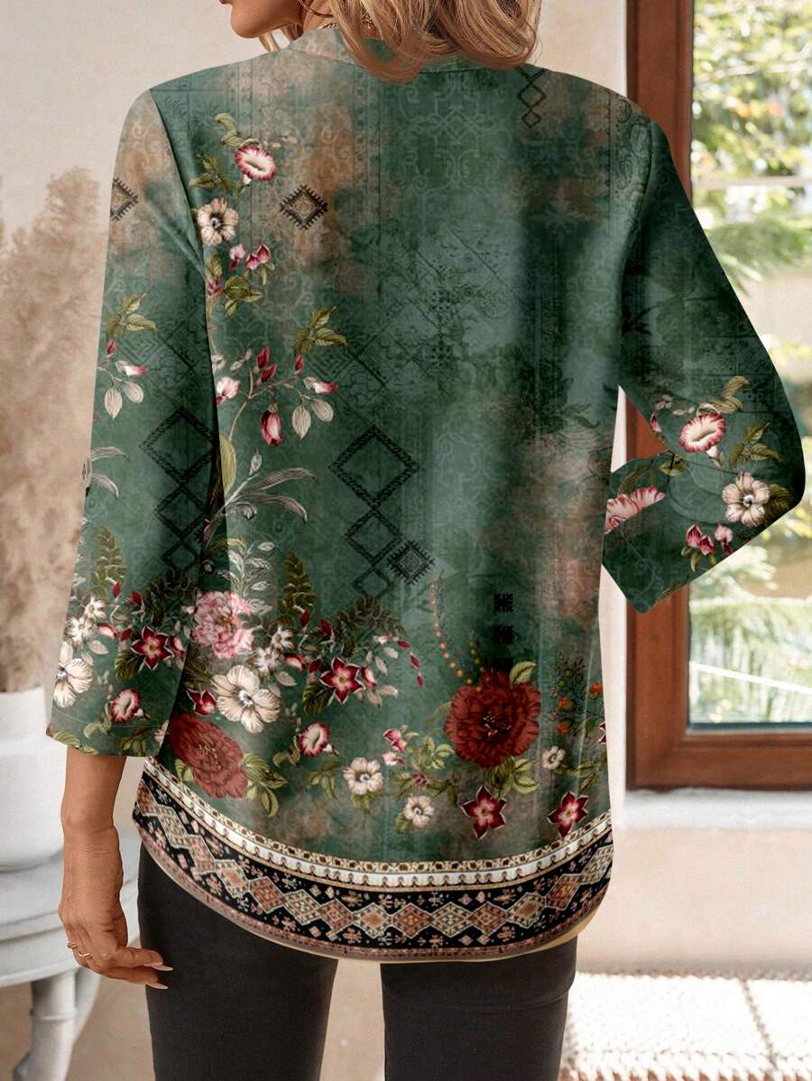 Emery™ | Elegante Blumenbluse