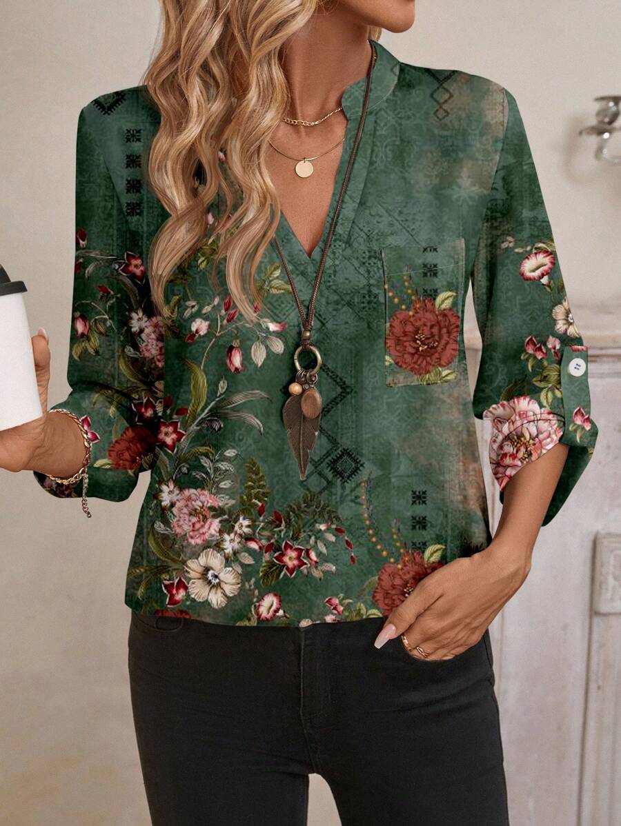 Emery™ | Elegante Blumenbluse