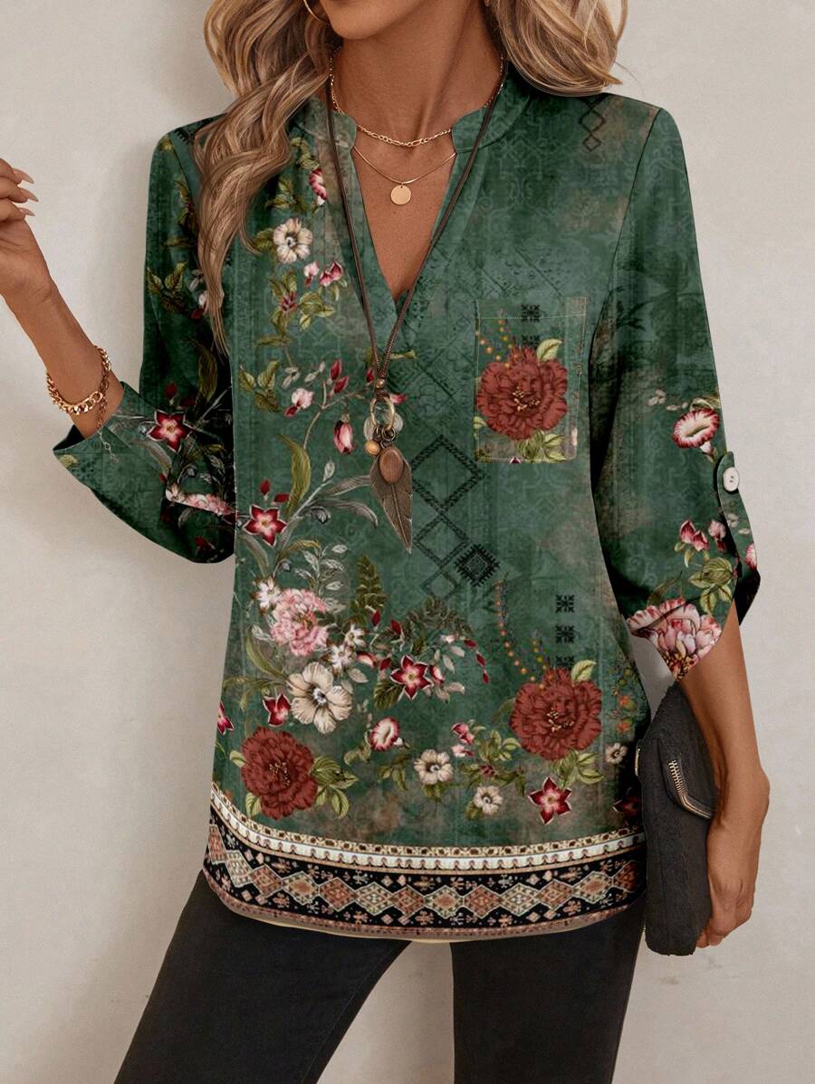 Emery™ | Elegante Blumenbluse