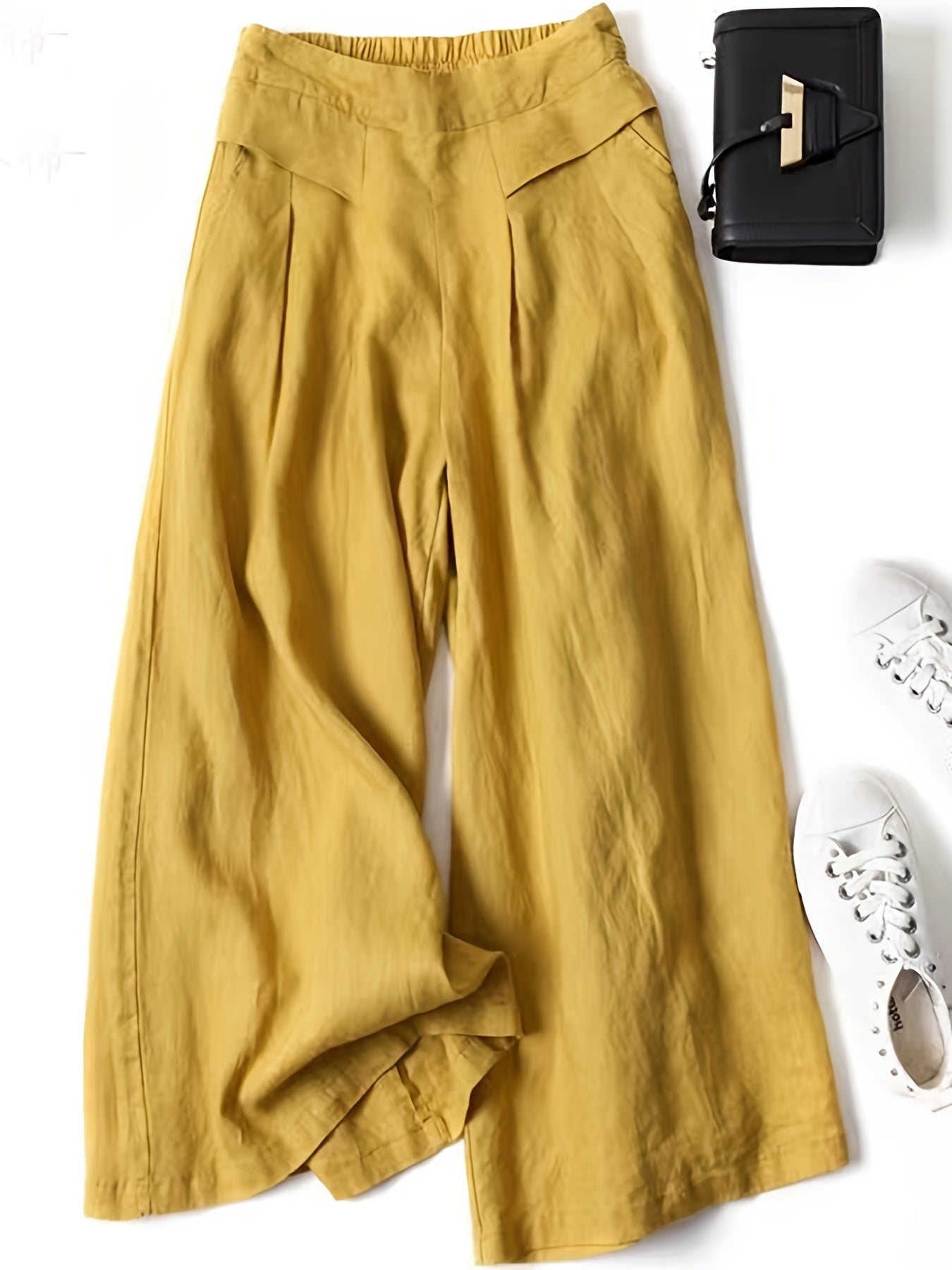 Jani™ | Retro Weitbeinige Leinenhose