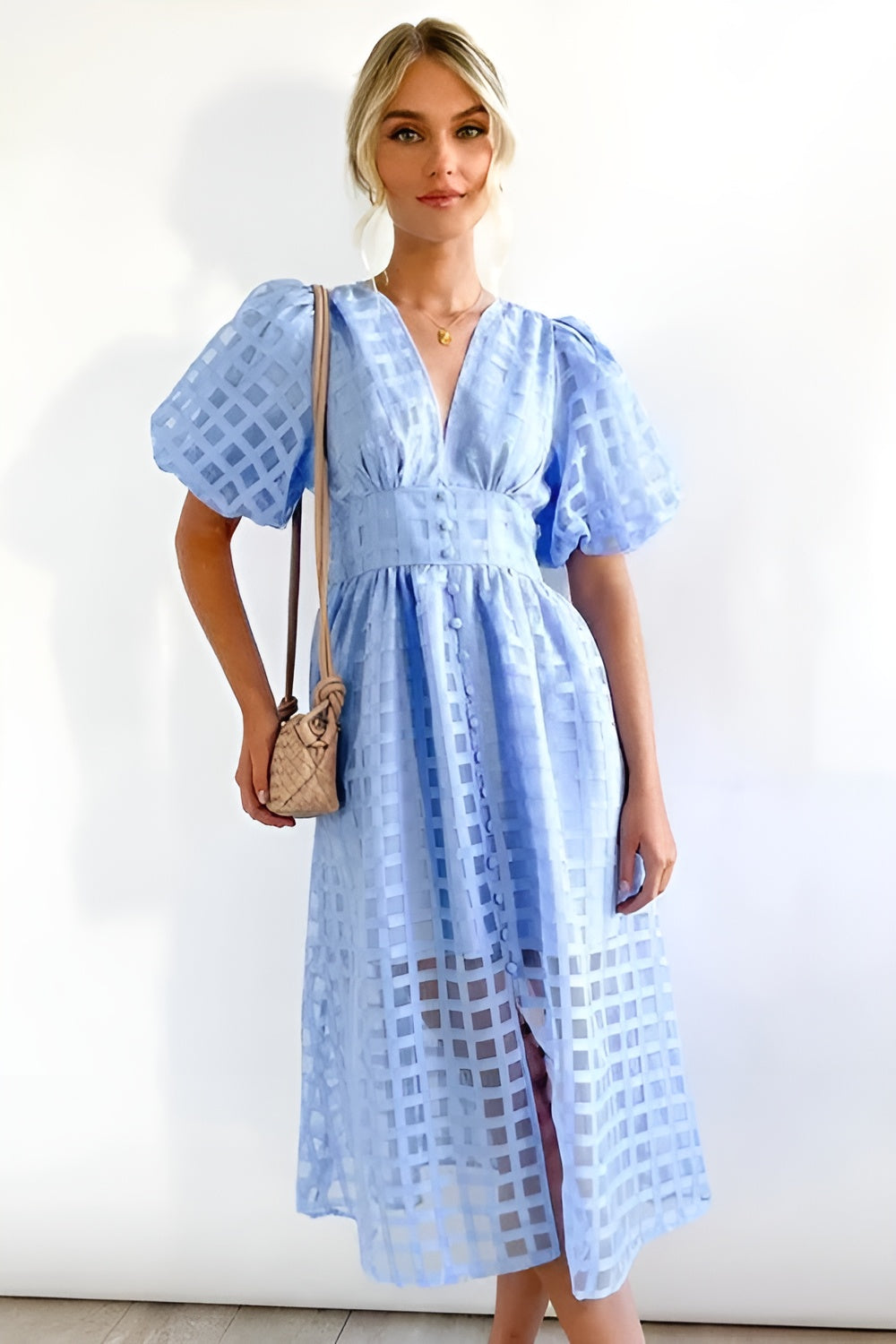 Élina™ | Elegantes Midi Kleid mit grafischem Design