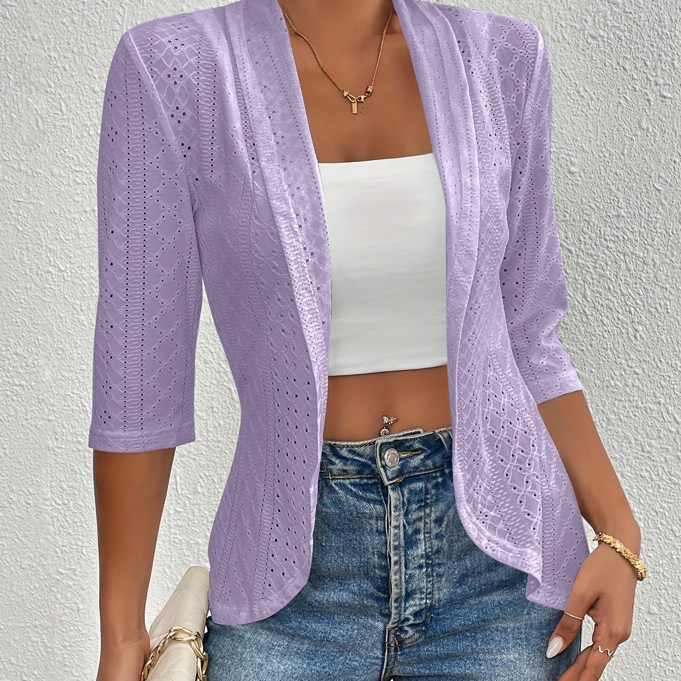 Oria™ | Elegante und Lässige Ajourierte Jacke