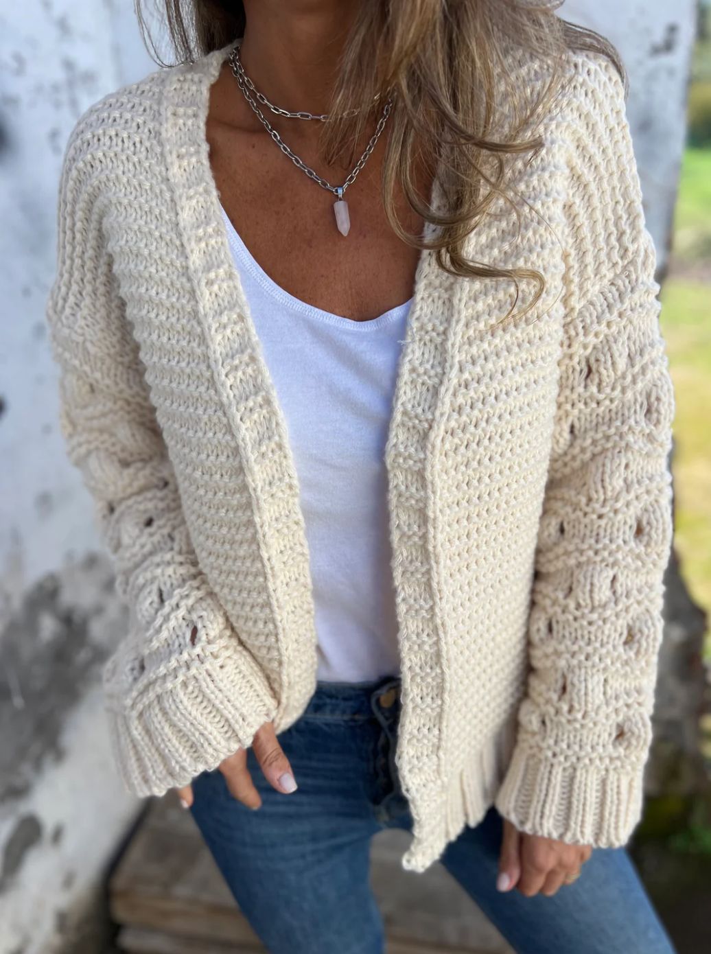 Chama™ | Eleganter Einfarbiger Wollcardigan