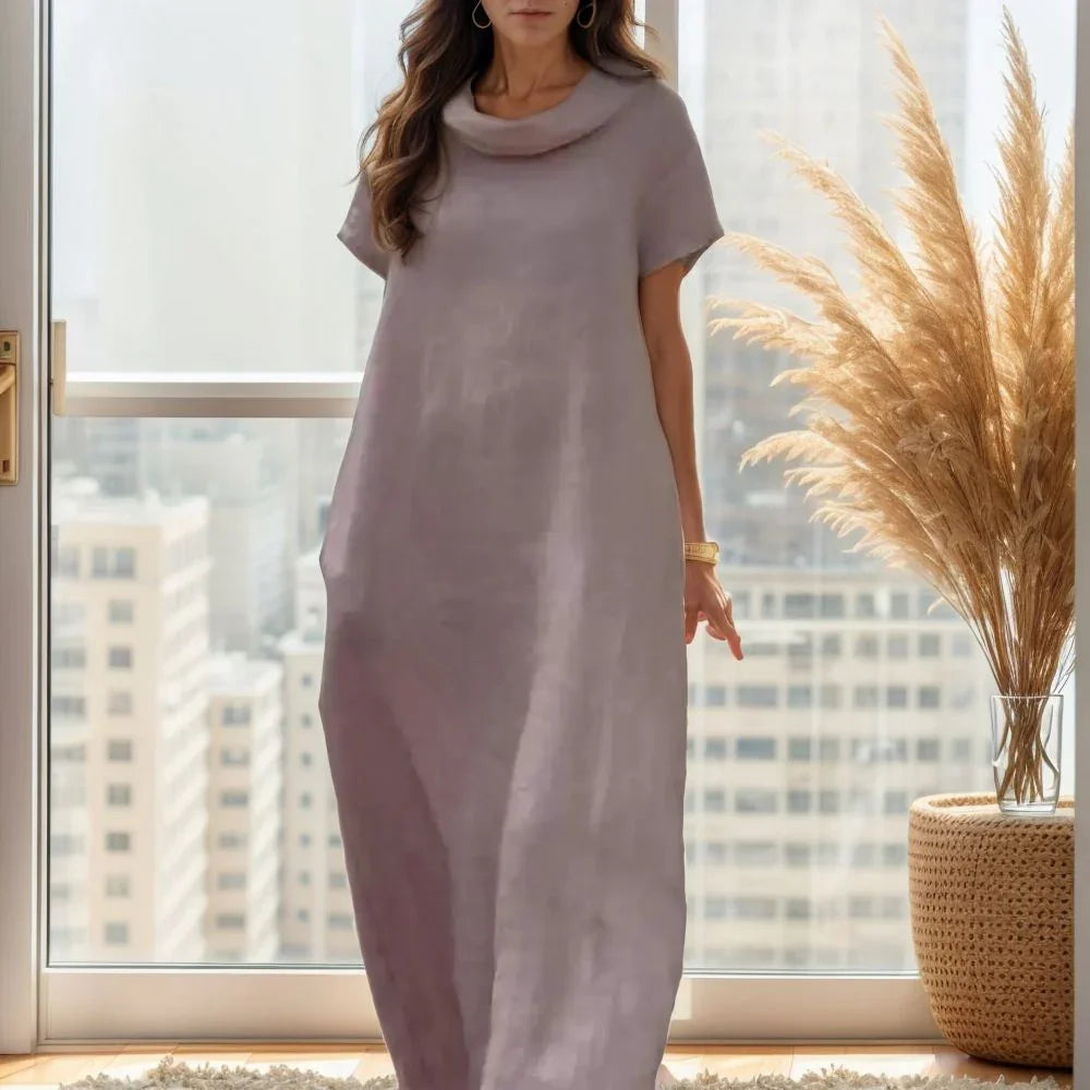Chiara™ | Elegantes Kleid aus Baumwolle-Leinen