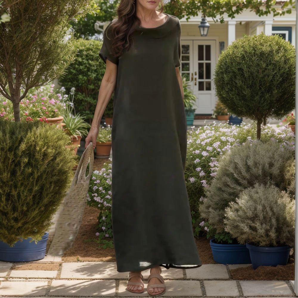 Chiara™ | Elegantes Kleid aus Baumwolle-Leinen