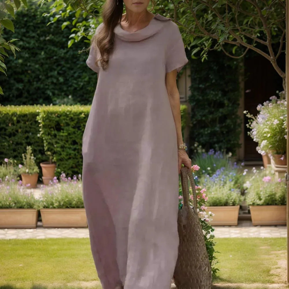 Chiara™ | Elegantes Kleid aus Baumwolle-Leinen