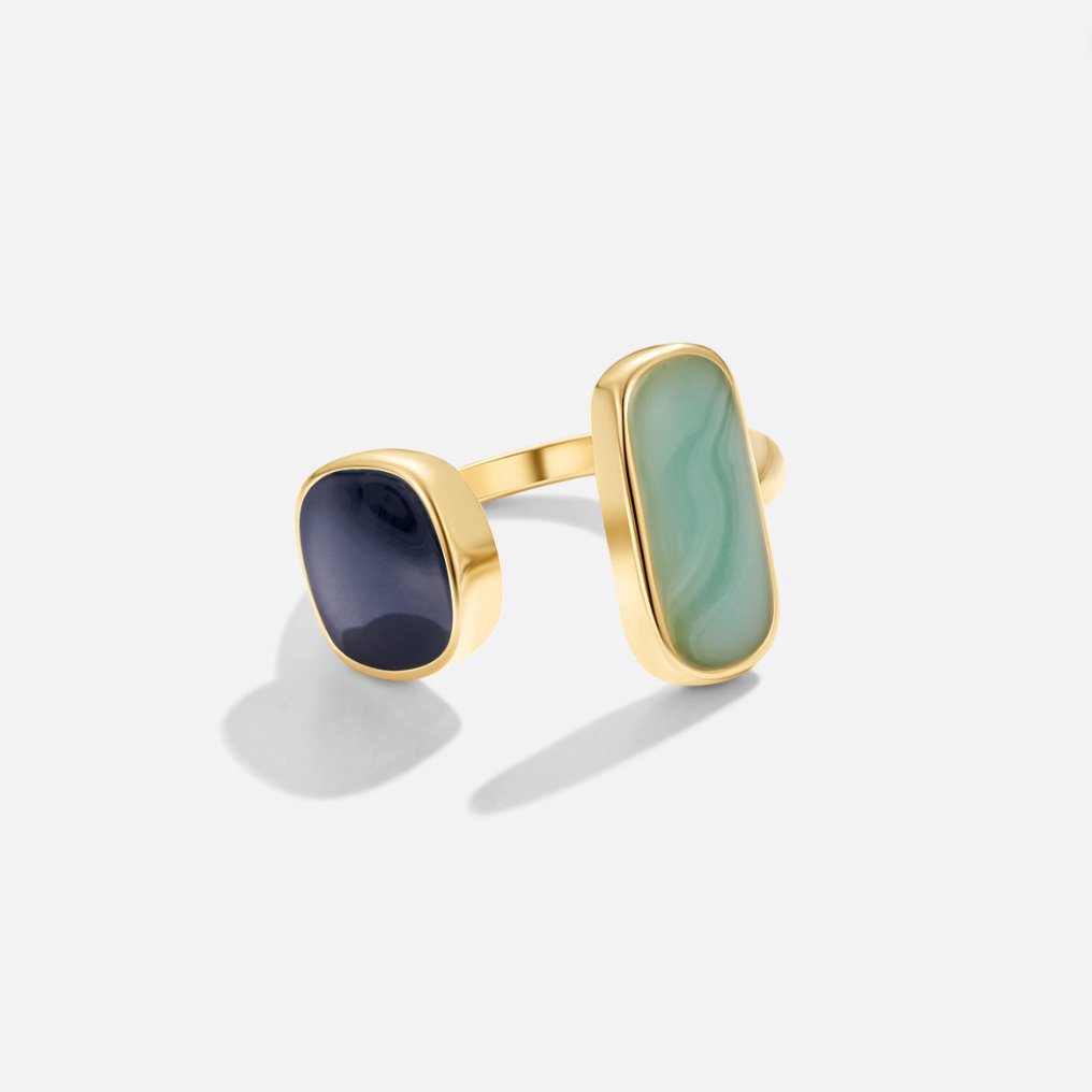 Ava™ | Eleganter Wickelring mit Aquamarin