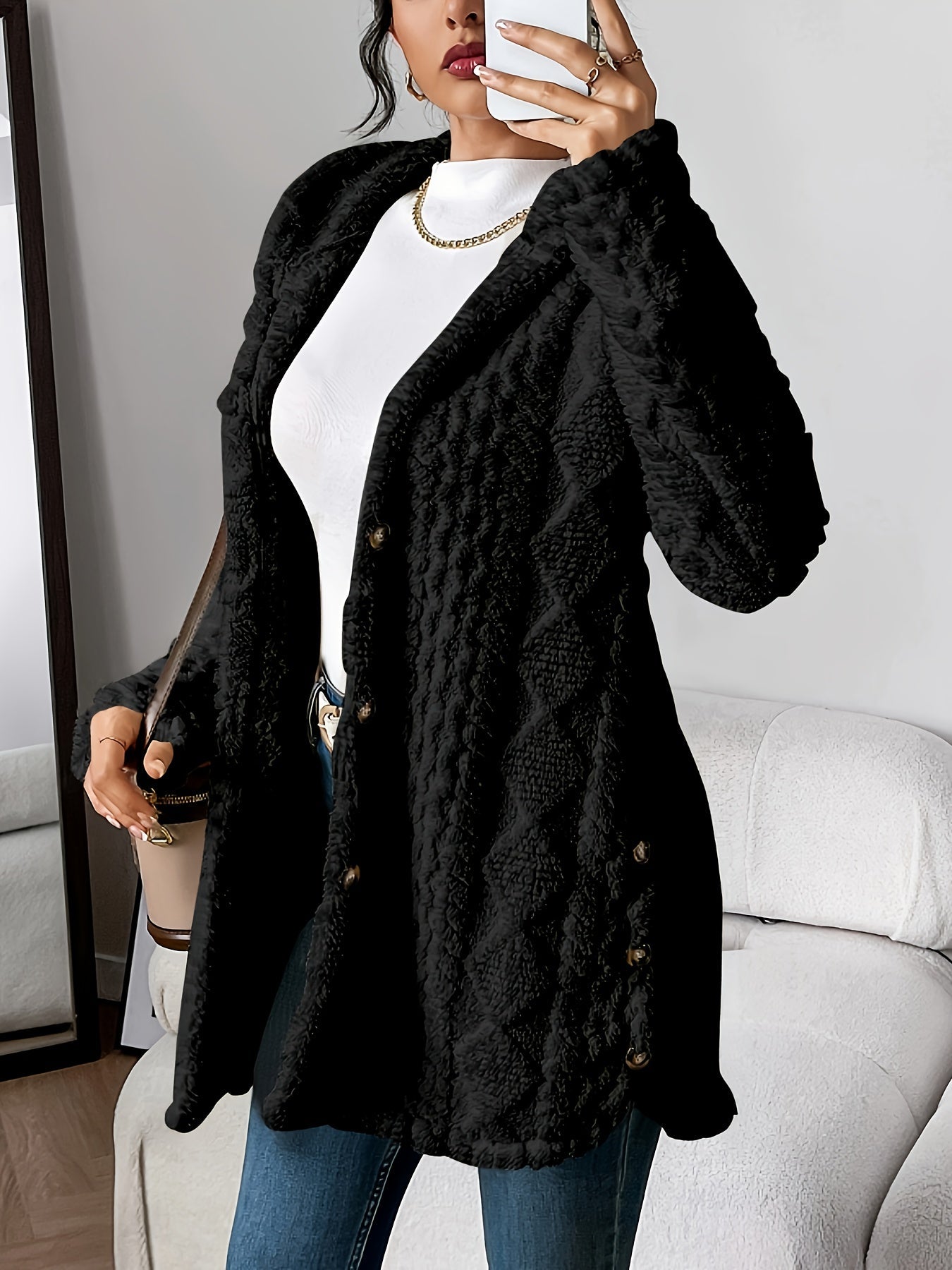 Fleur™ | Plüsch-Doppelstrickjacke, Eleganter Komfort