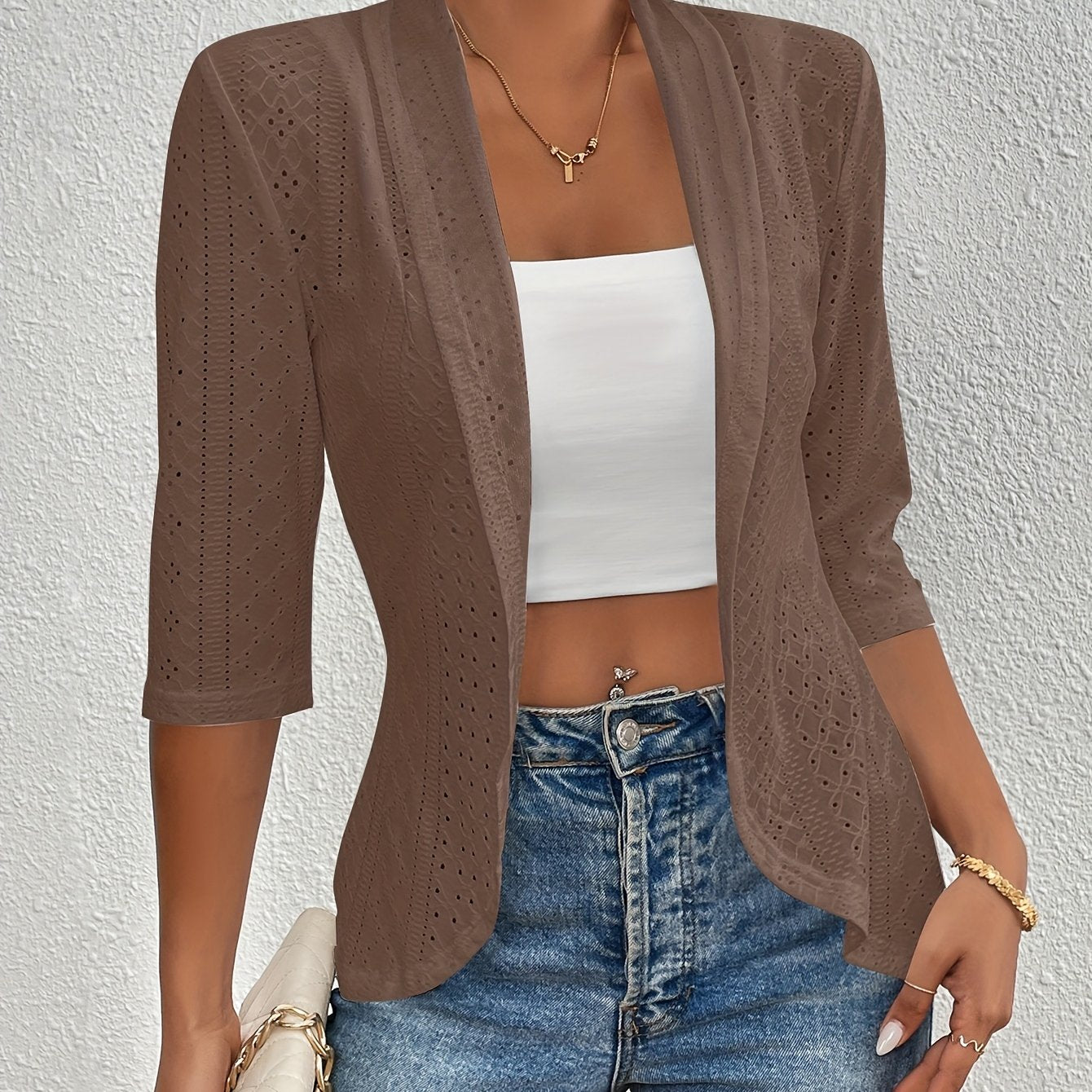 Oria™ | Elegante und Lässige Ajourierte Jacke