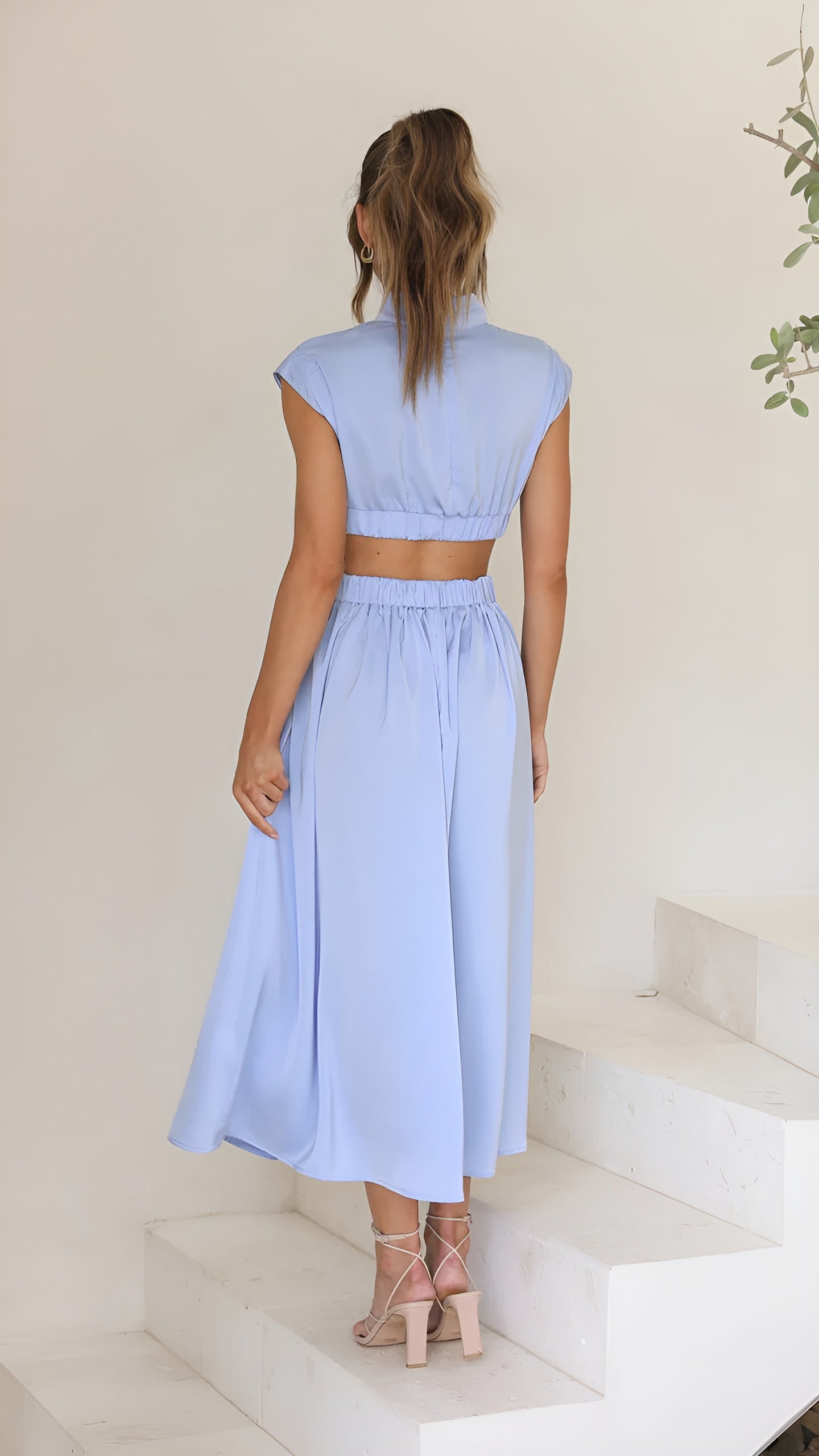 Blaise™ | Elegantes Langkleid aus fließendem Stoff