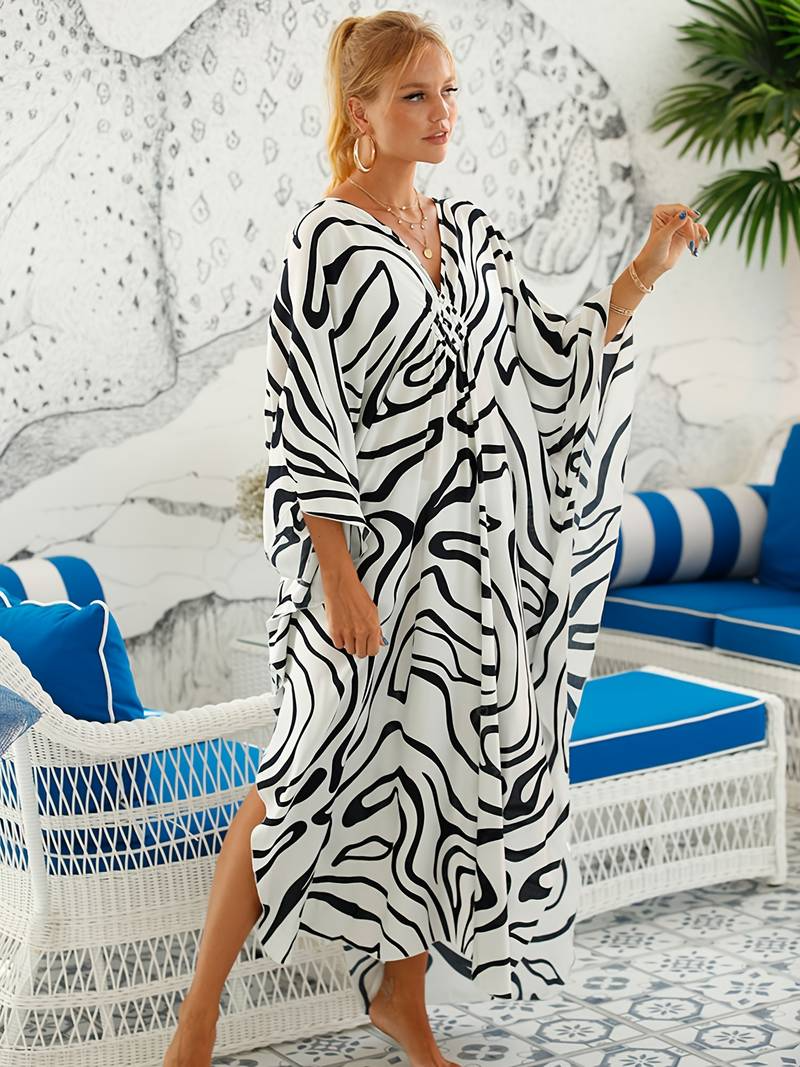 Trinity™ | Elegantes Tropical-Kleid aus Baumwolle und Bambus