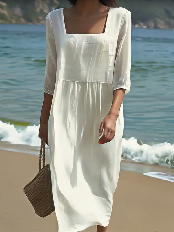 Diane™ | Lässiges Leinenkleid