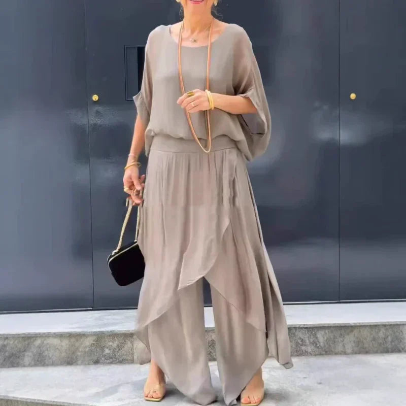 Daniela™ | Chic und Luftiges Ensemble mit Schlitz