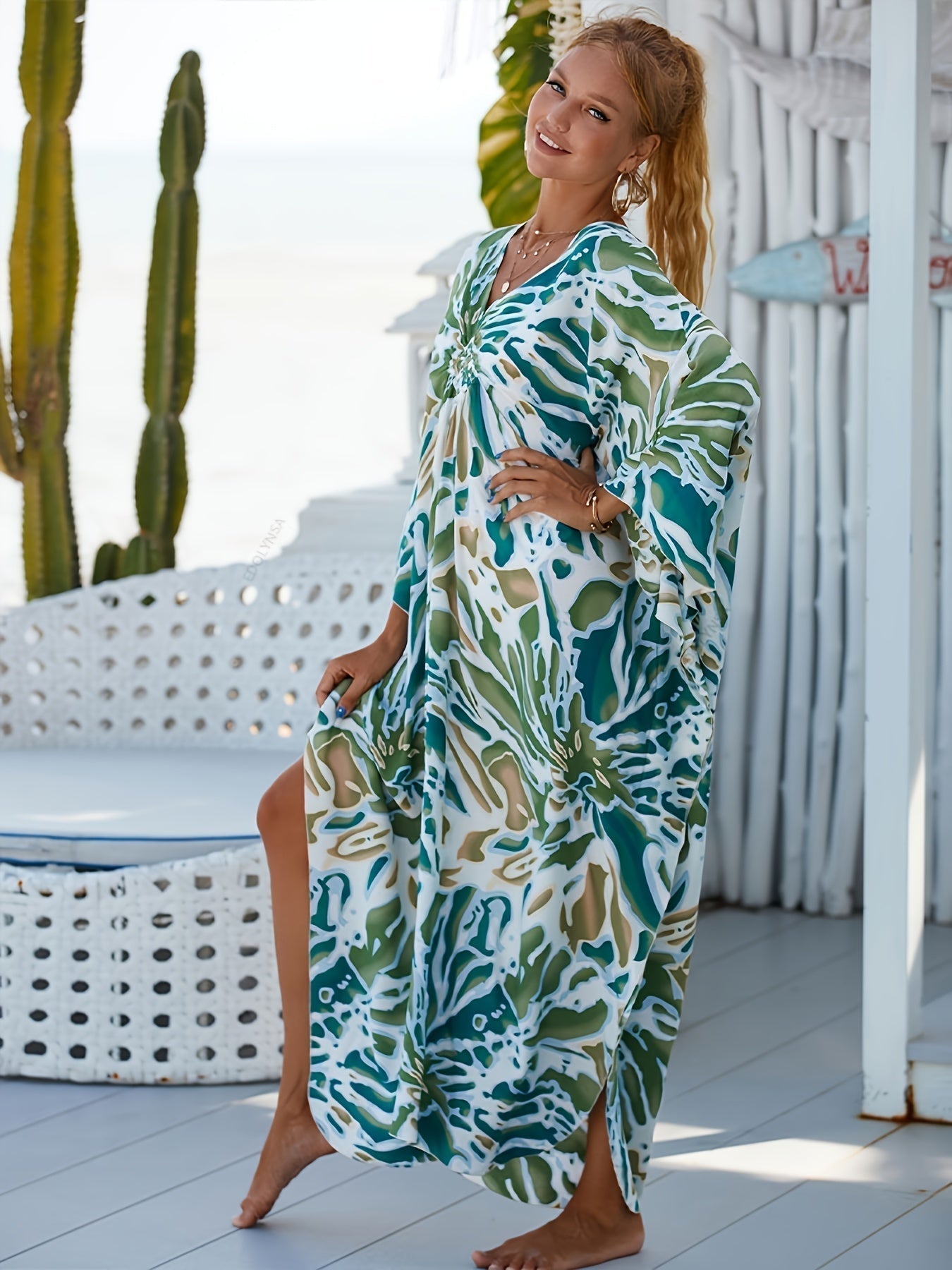 Daria™ | Elegantes Tropenkleid aus Baumwolle und Bambus