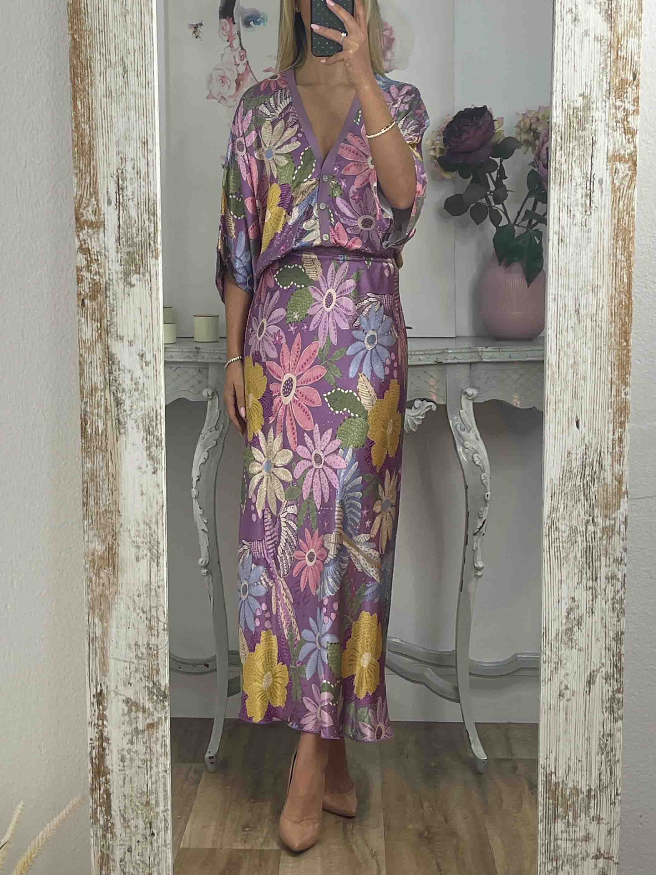 Usha™ | Elegantes Kleid mit floralem Muster