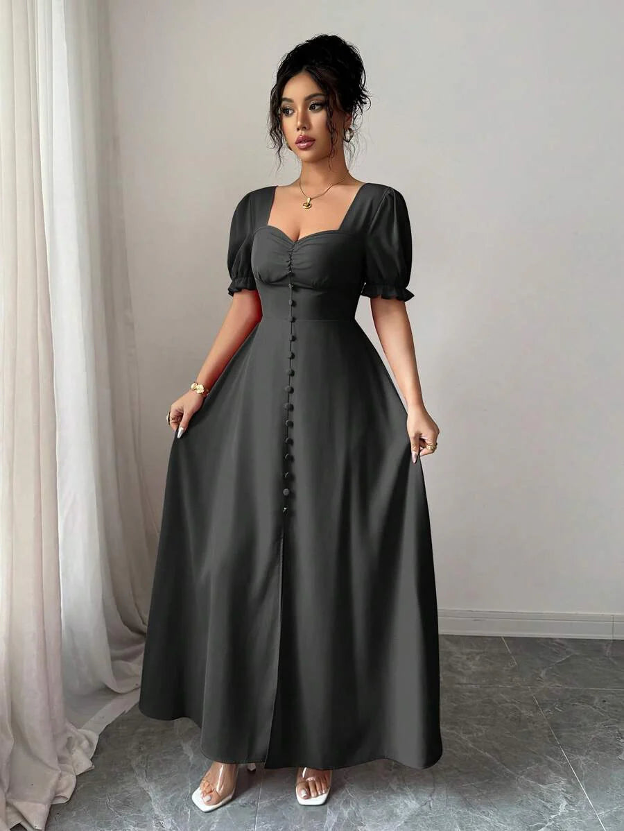 Feriza™ | Elegantes Kleid mit Quadrat-Ausschnitt