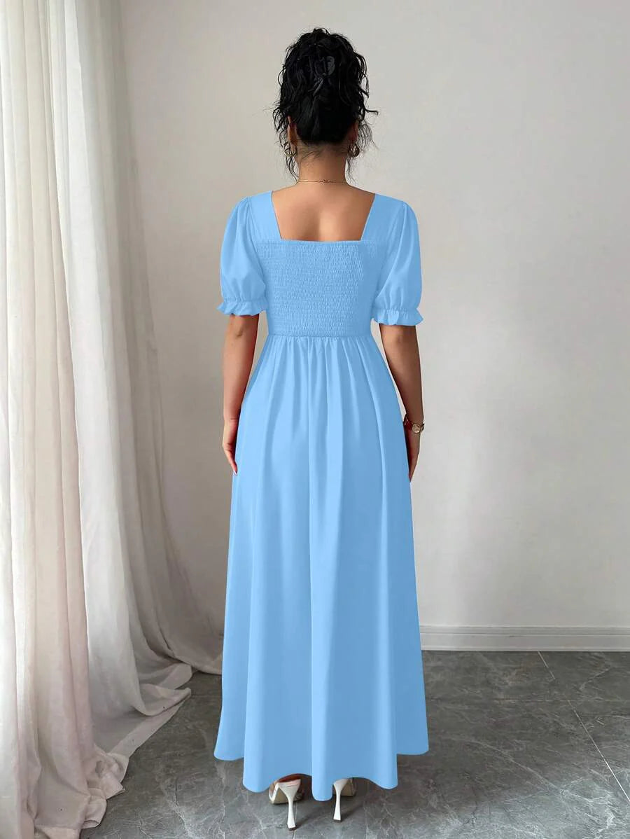 Feriza™ | Elegantes Kleid mit Quadrat-Ausschnitt