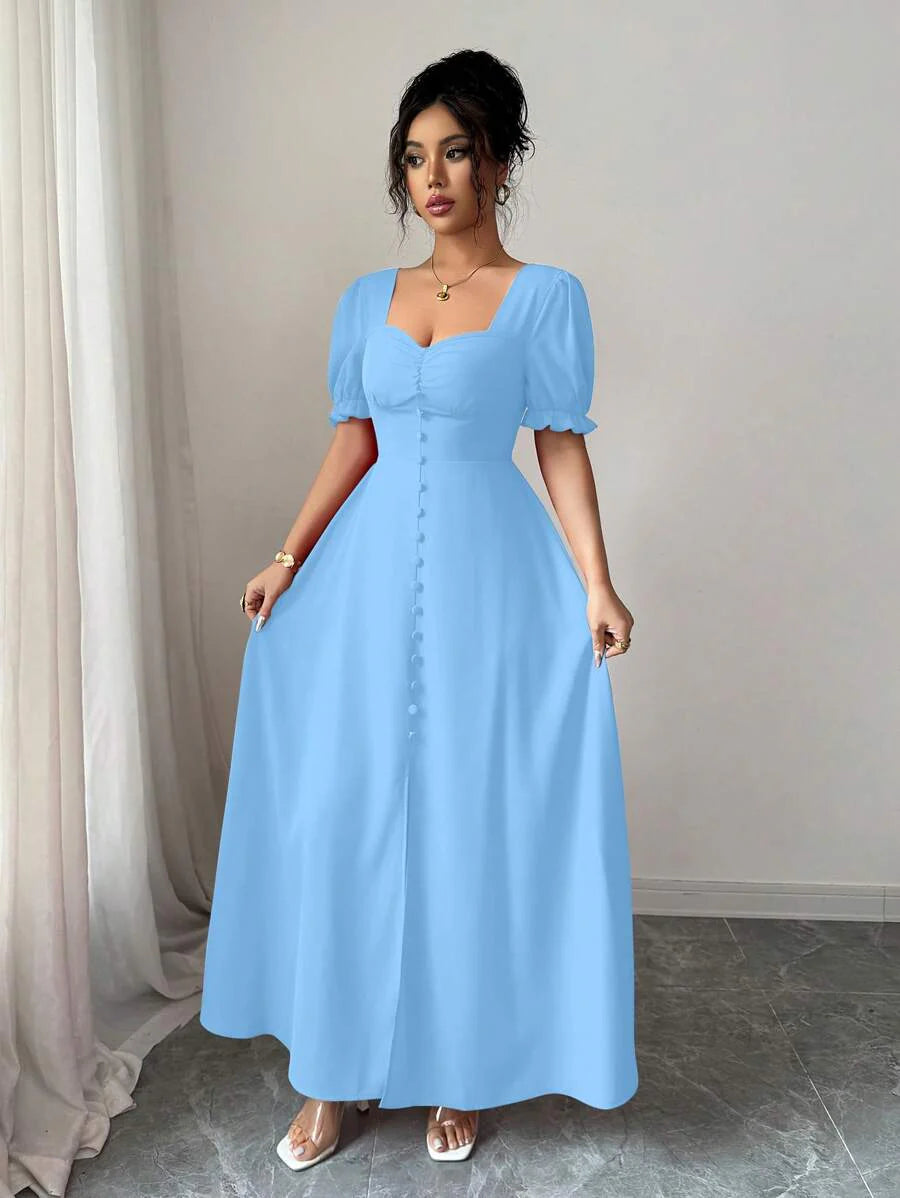 Feriza™ | Elegantes Kleid mit Quadrat-Ausschnitt