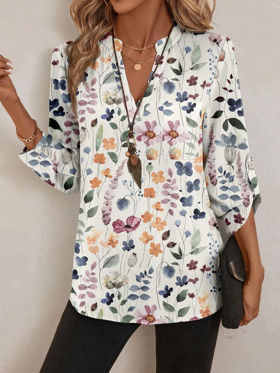Emery™ | Elegante Blumenbluse