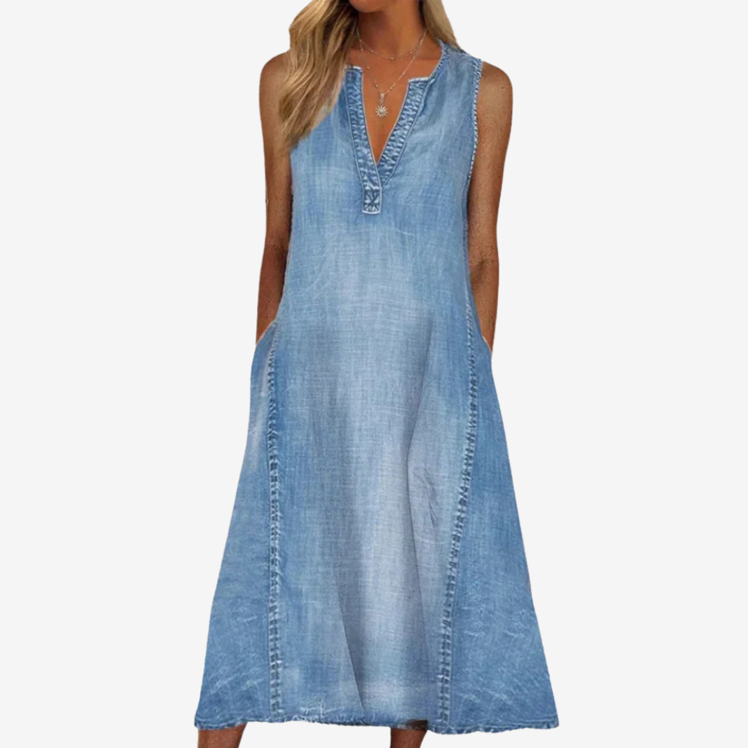 Betty™ | Elegantes Midi-Kleid aus Denim