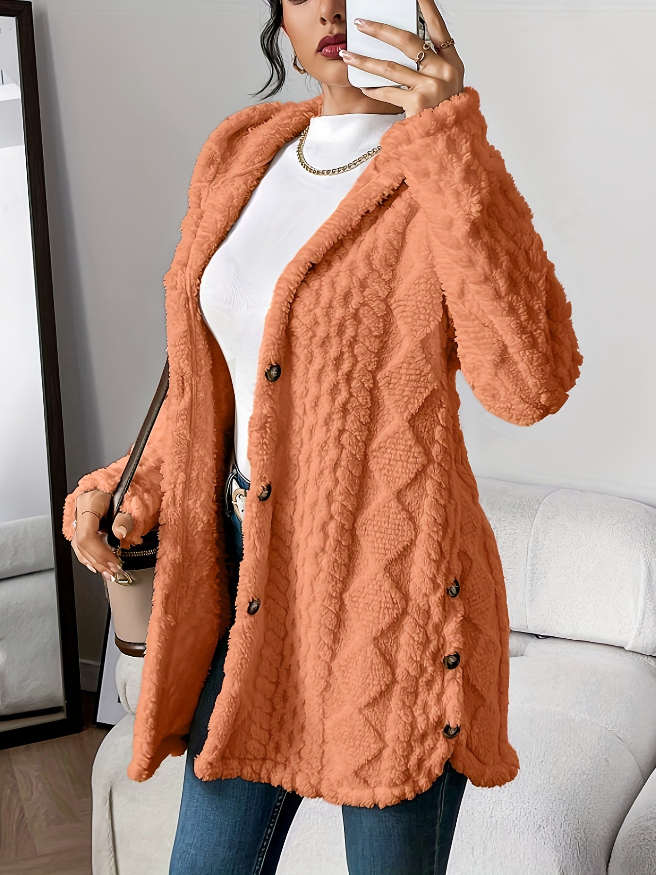 Fleur™ | Plüsch-Doppelstrickjacke, Eleganter Komfort