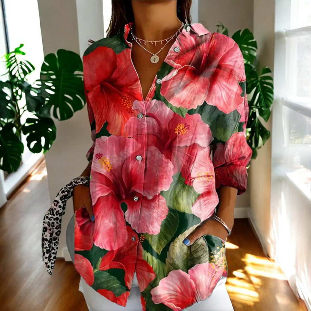 Anie™ | Vintage Elegante Bluse im Blumenmuster