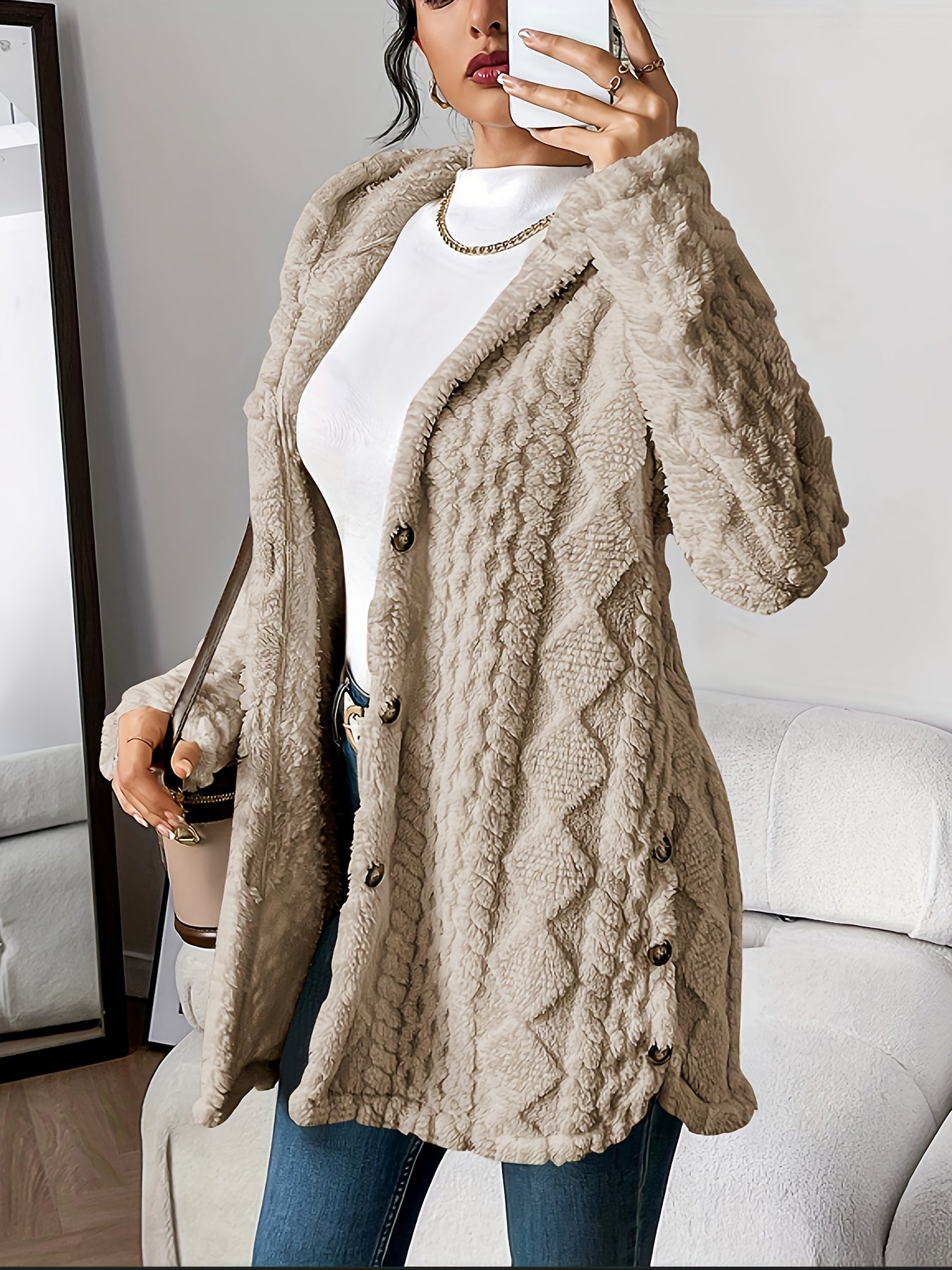 Fleur™ | Plüsch-Doppelstrickjacke, Eleganter Komfort