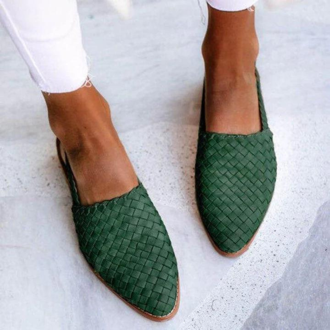 Tiana™ | Elegante Ballerinas aus geflochtenem Leder