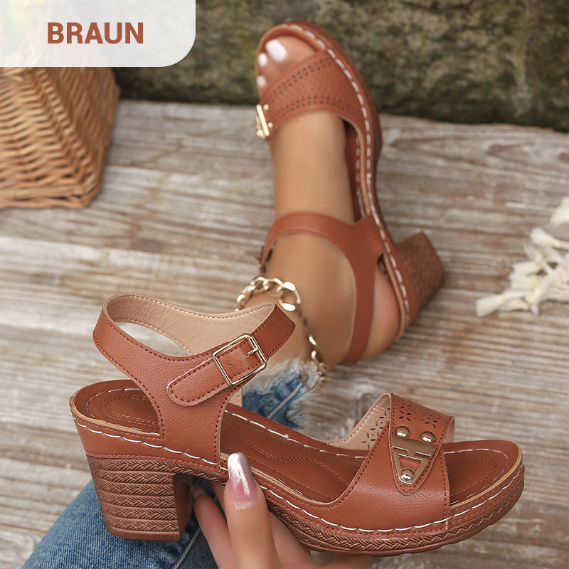 Gania™ | Elegante Blockabsatzsandalen