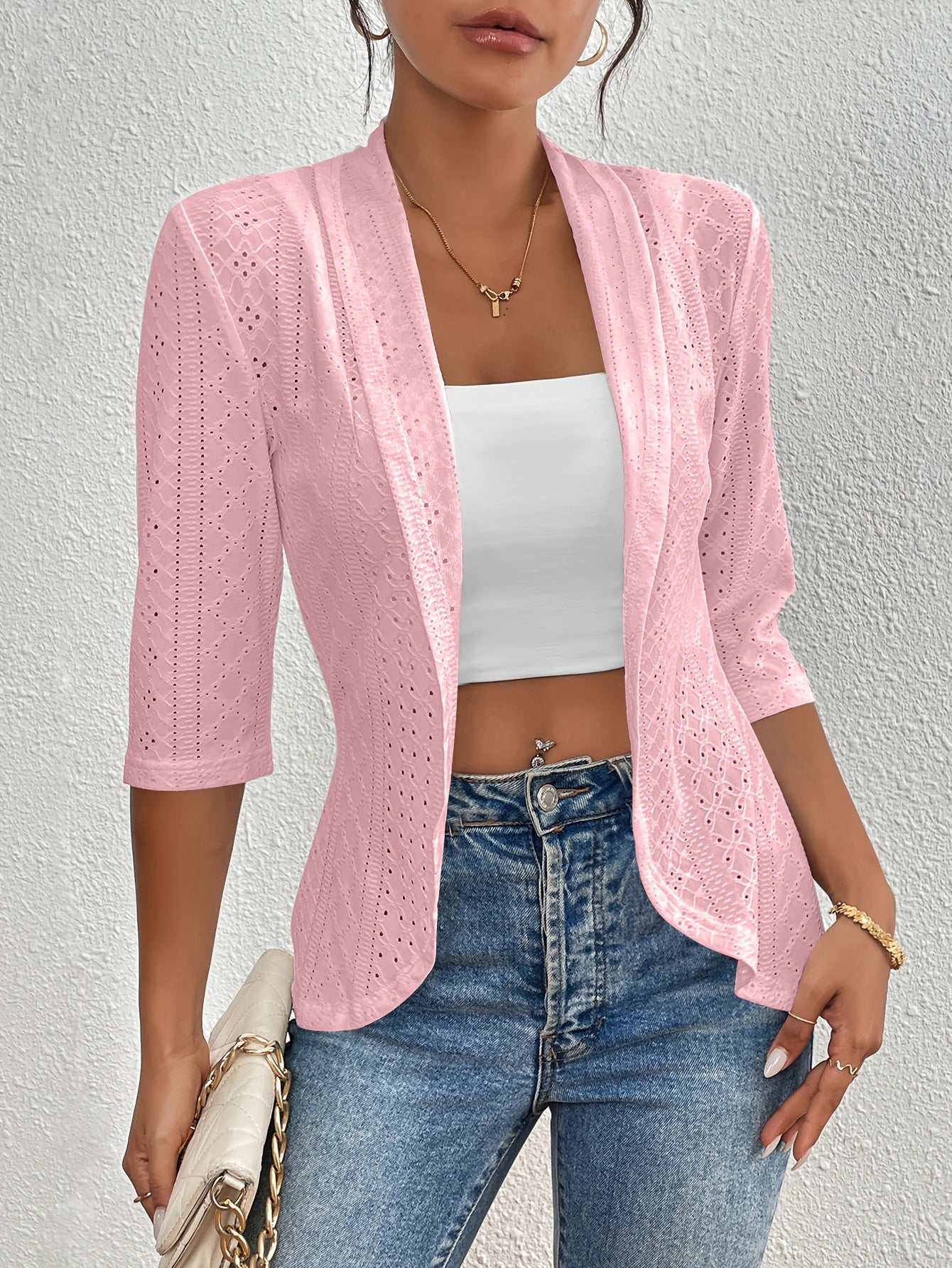 Oria™ | Elegante und Lässige Ajourierte Jacke