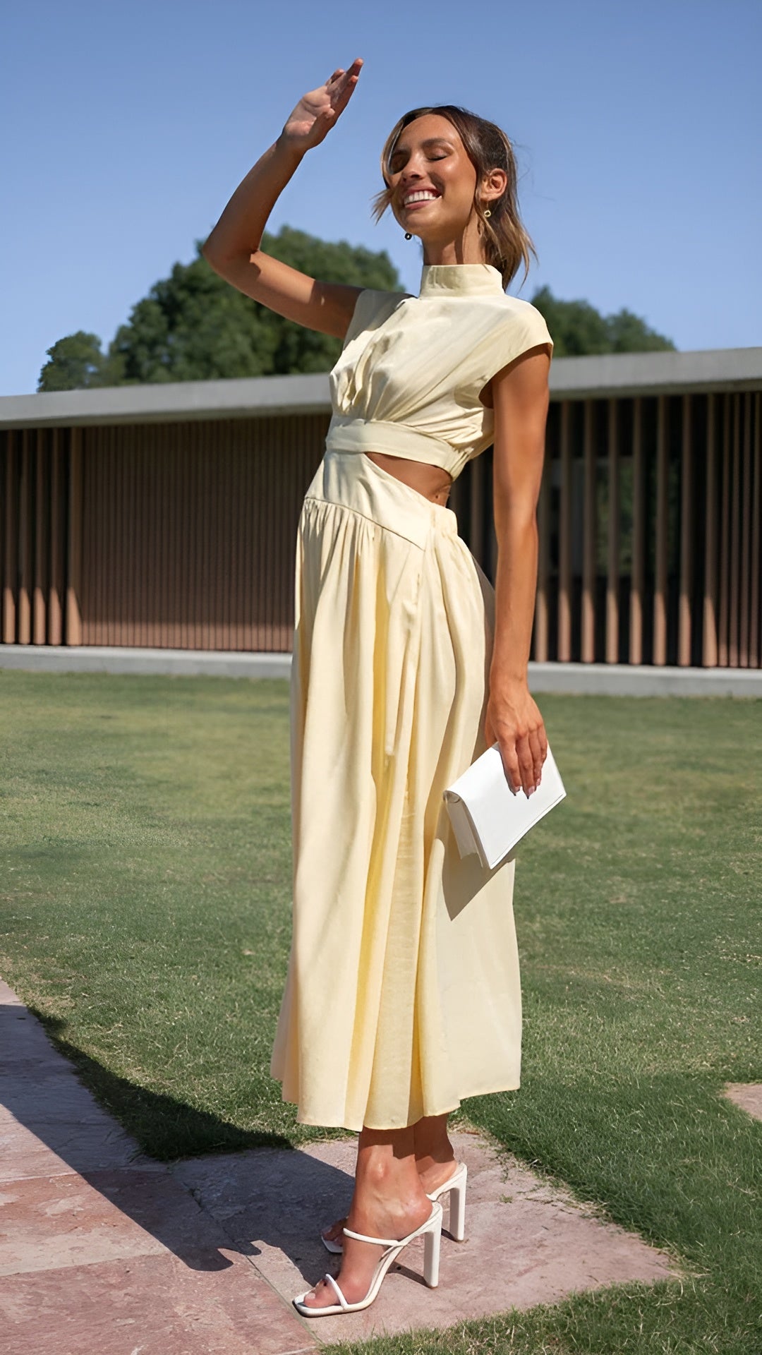 Blaise™ | Elegantes Langkleid aus fließendem Stoff