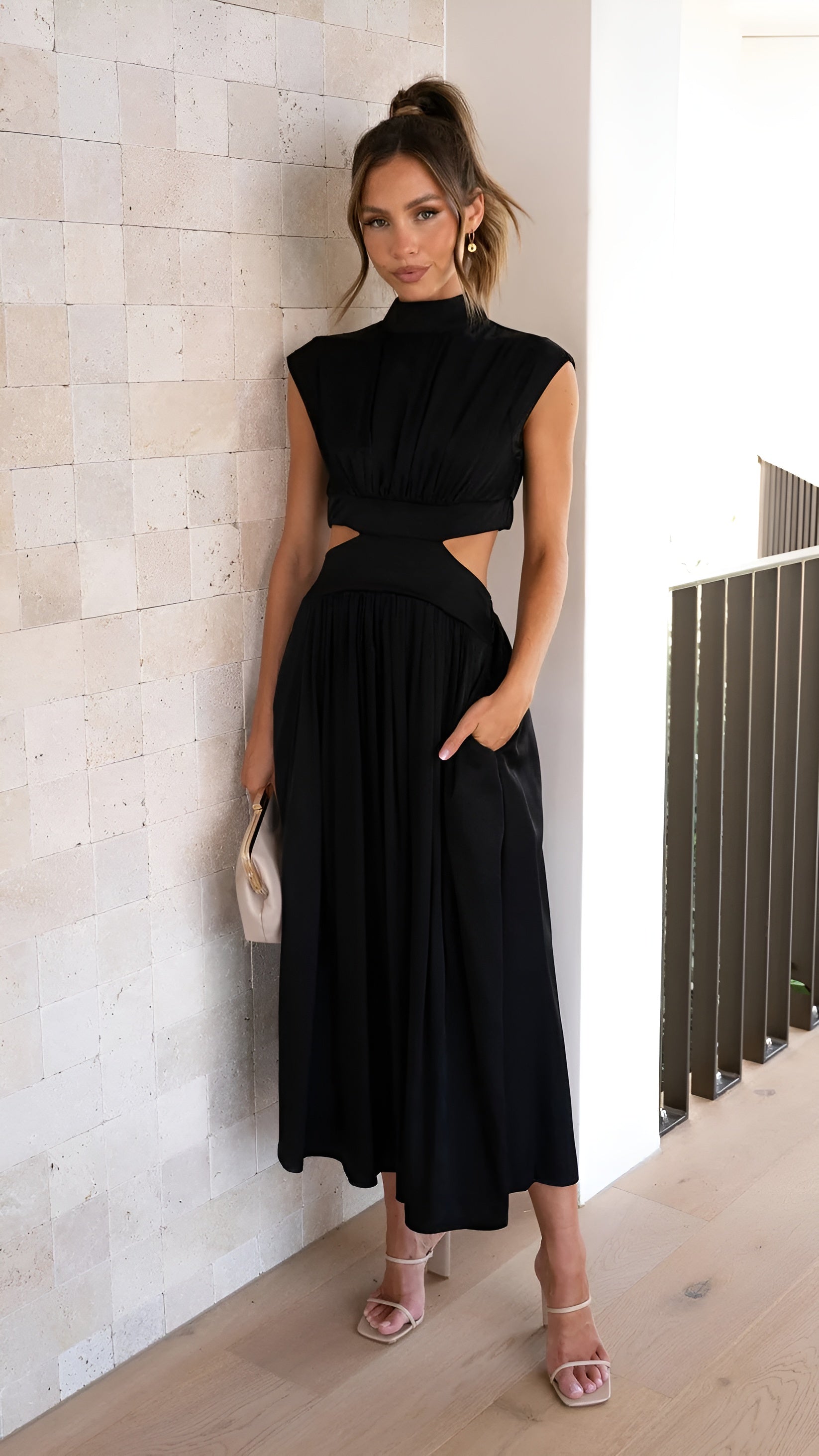 Blaise™ | Elegantes Langkleid aus fließendem Stoff