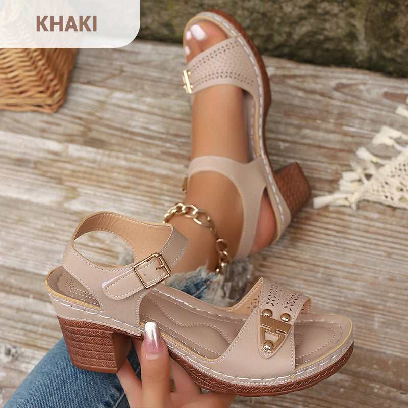 Gania™ | Elegante Blockabsatzsandalen