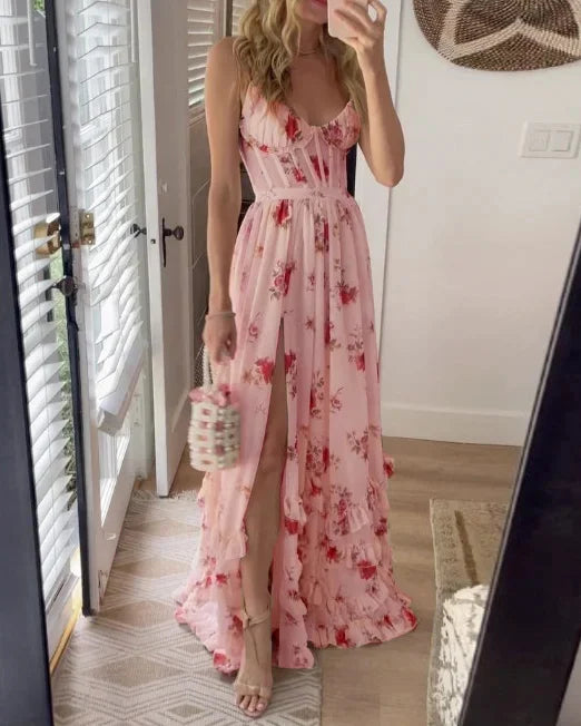 Sonja™ | Elegantes Midi-Kleid mit Blumenmuster