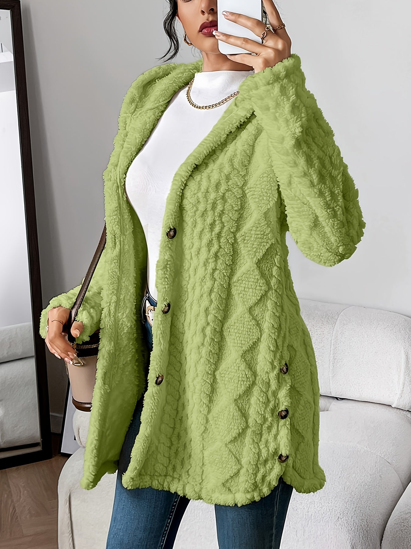 Fleur™ | Plüsch-Doppelstrickjacke, Eleganter Komfort